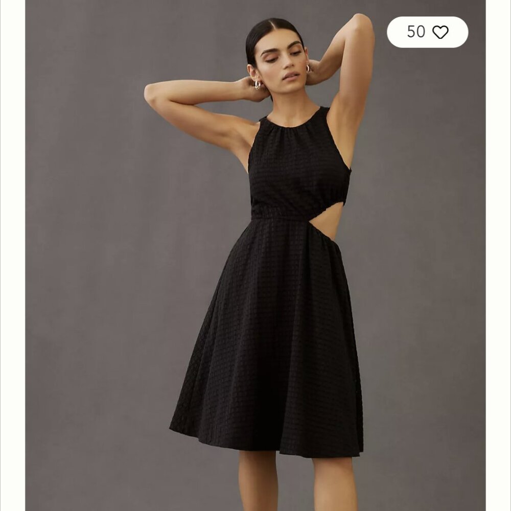Anthropologie Maeve Textured A Line Mini Dress